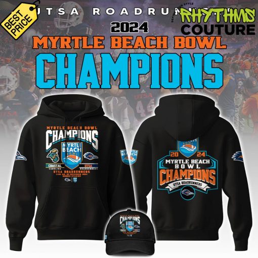 UTSA Roadrunners Myrtle Beach Bowl Champions Black Hoodie