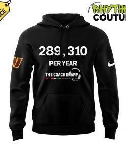 Washington Commanders Coach Knapps Memorial Fund Black Hoodie