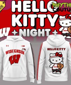 Wisconsin Badgers Basketball x Hello Kitty Special Edition White Hoodie