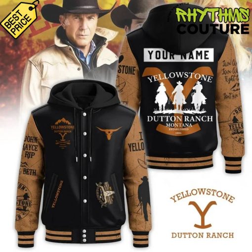 Yellowstone Dutton Ranch Hooded Baseball Jacket