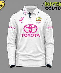 Australia National Cricket Pink Test Longsleeve Polo Shirt