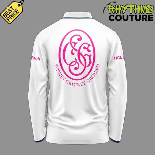 Australia National Cricket Pink Test Longsleeve Polo Shirt