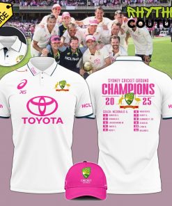 Australia National Cricket Pink Test Polo Shirt