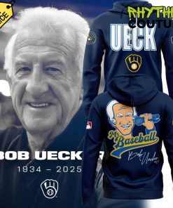 Bob Uecker Honoring The Legend Brewers Icon Signature Navy Hoodie