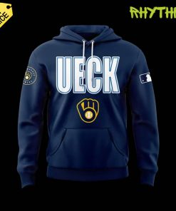 Bob Uecker Honoring The Legend Brewers Icon Signature Navy Hoodie