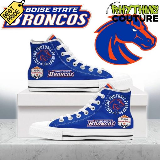 Boise State Broncos Vrbo Fiesta Bowl High Top Canvas Shoes