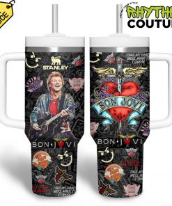 Bon Jovi Black Stanley Tumbler