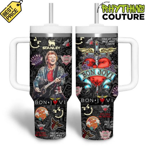 Bon Jovi Black Stanley Tumbler