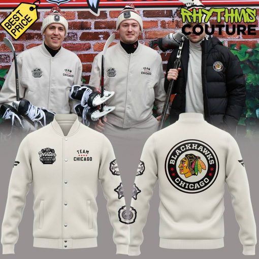 Chicago Blackhawks Team Chicago Winter Classic 2025 Baseball Jacket