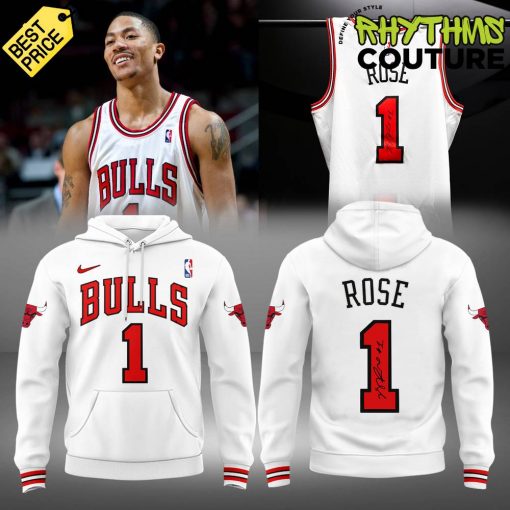 Chicago Bulls Thank You Derrick Rose White Hoodie