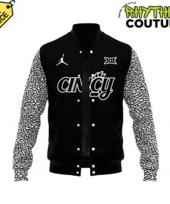 Cincinnati Bearcats Basketball Black Cat Alternate Uniform Black Baseball Jacket