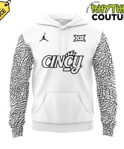 Cincinnati Bearcats Basketball Black Cat Alternate Uniform White Hoodie