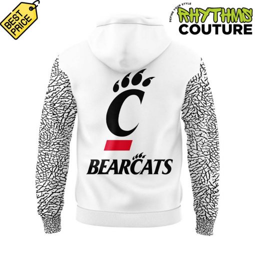 Cincinnati Bearcats Basketball Black Cat Alternate Uniform White Hoodie