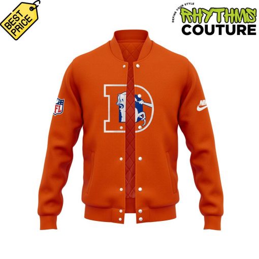 Denver Broncos Coach Sean Payton Throwback Orange Baseball Jacket