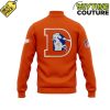 Denver Broncos Coach Sean Payton Throwback Orange Baseball Jacket