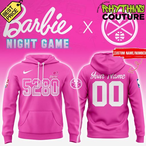 Denver Nuggets x Barbie Night Game Pink Hoodie