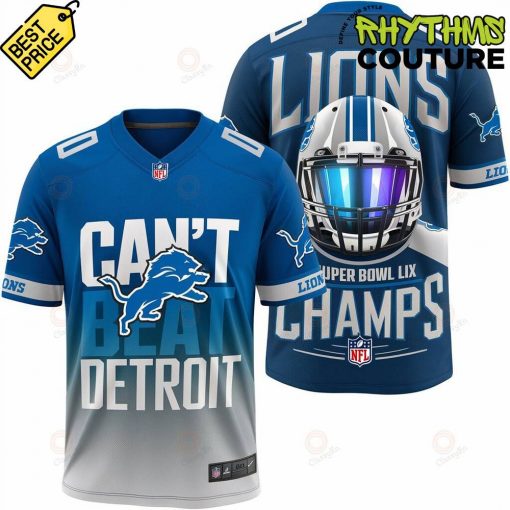 Detroit Lions “Can’t Beat Detroit” Super Bowl LIX Champs Jersey