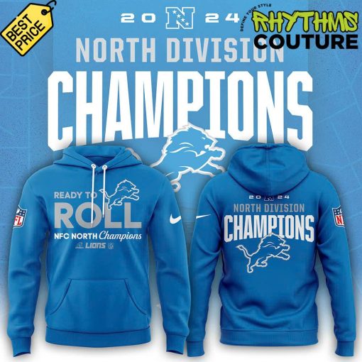 Detroit Lions NFC North Champions “Ready To Roll” Blue Hoodie