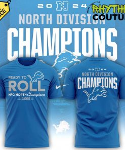 Detroit Lions NFC North Champions Ready To Roll Blue Tee