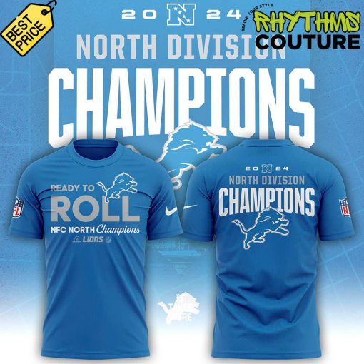 Detroit Lions NFC North Champions Ready To Roll Blue Tee