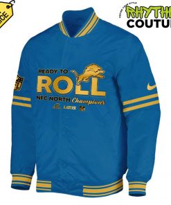 Detroit Lions NFC North Division Champions Blue Golden Bomber Jacket