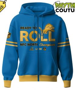 Detroit Lions NFC North Division Champions Blue Golden Hoodie Pants Cap