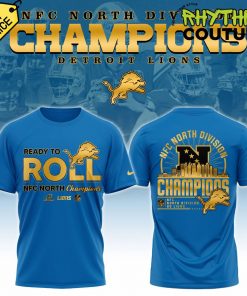 Detroit Lions NFC North Division Champions Blue Golden Shirt