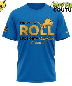 Detroit Lions NFC North Division Champions Blue Golden Shirt