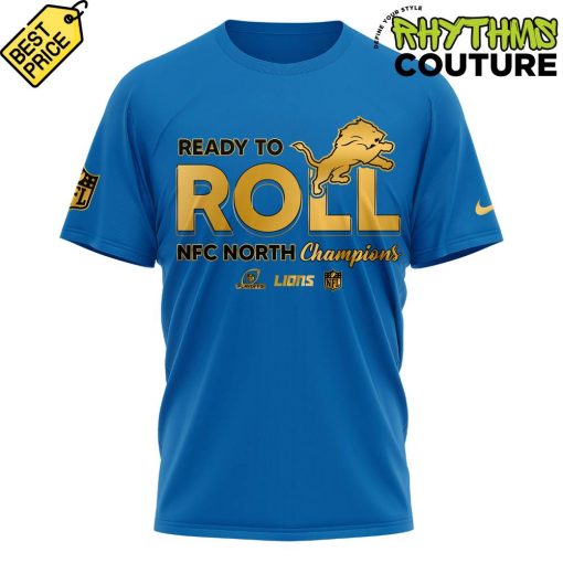 Detroit Lions NFC North Division Champions Blue Golden Shirt