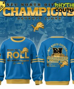 Detroit Lions NFC North Division Champions Blue Golden Sweatshirt