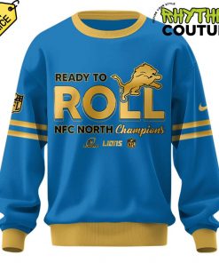 Detroit Lions NFC North Division Champions Blue Golden Sweatshirt