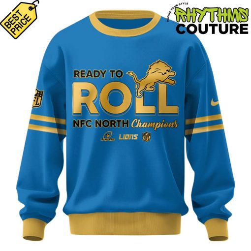 Detroit Lions NFC North Division Champions Blue Golden Sweatshirt