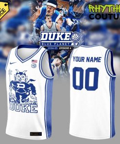 Duke Blue Devils Basketball Blue Planet Limited Edition White Jersey