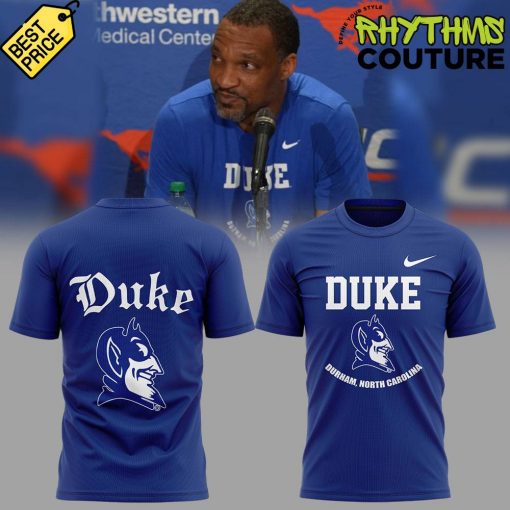 Duke Blue Devils Basketball Coach Chris Carrawell Blue Tee