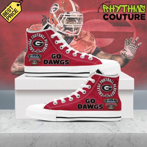 Georgia Bulldogs All State Sugar Bowl Go Dawgs High Top Canvas Shoes