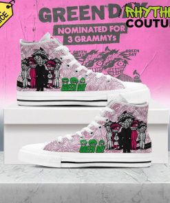 Green Day Band High Top Canvas Shoes