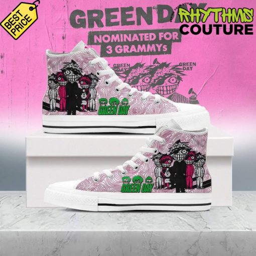 Green Day Band High Top Canvas Shoes