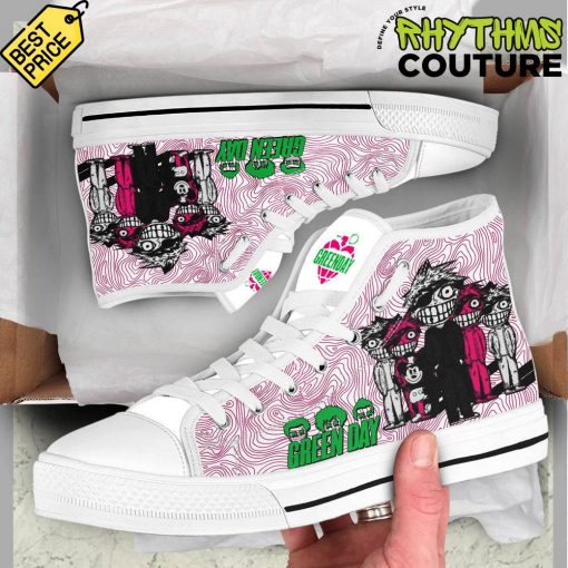 Green Day Band High Top Canvas Shoes