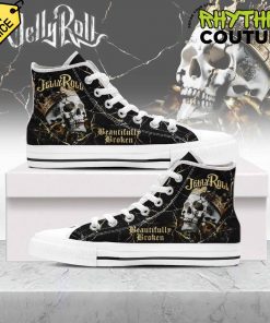 Jelly Roll Beautiful Broken High Top Canvas Shoes