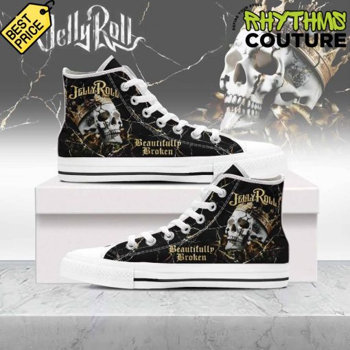 Jelly Roll Beautiful Broken High Top Canvas Shoes