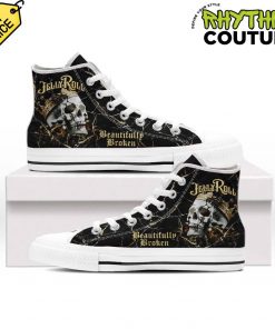 Jelly Roll Beautiful Broken High Top Canvas Shoes