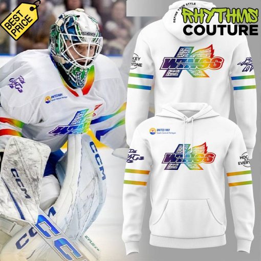 Kalamazoo Wings Rainbow Uniform Limited Edition Hoodie