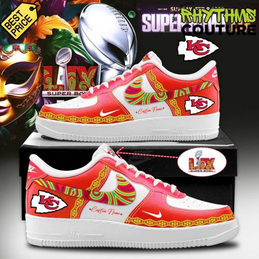 Kansas City Chiefs NFL Super Bowl LIX Personalized Air Force 1 Sneaker