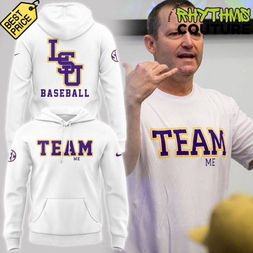 LSU Baseball Team Me White Hoodie