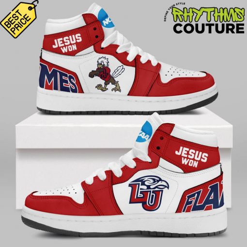 Liberty Flames Jesus Won Air Jordan 1 Sneaker