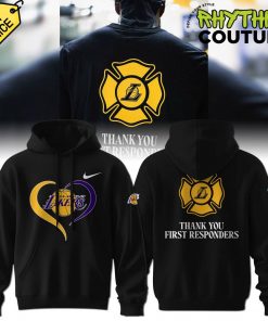 Los Angeles Lakers LAFD Thank You First Responders Black Hoodie