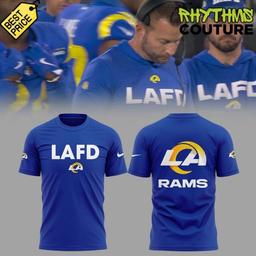 Los Angeles Rams Coach Sean McVay LAFD Blue Shirt