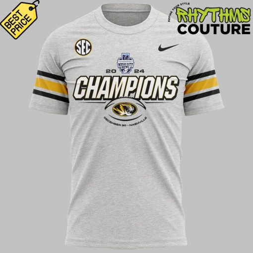 Missouri Tigers Music City Bowl Champions Grey Tee