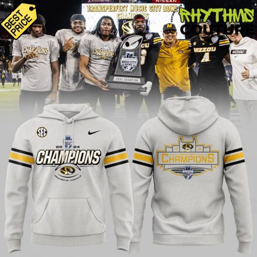 Missouri Tigers Transperfect Music City Bowl Champs Grey Hoodie