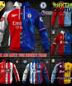 Mix 2 EPL Teams Select Any 2 Teams to Mix and Match Hoodie